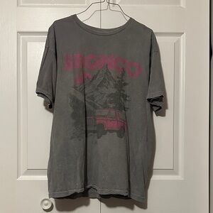 Ford Bronco Graphic Tee in Charcoal and Pink
